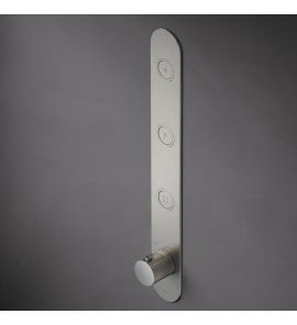 Hotbath Cobber Bateria termostatyczna 3-drożna podtynkowa z przyciskiem element zewnętrzny Brushed nickel PB050.GN
