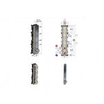 Hotbath Cobber Bateria termostatyczna 3-drożna podtynkowa z przyciskiem element zewnętrzny Brushed nickel PB050.GN