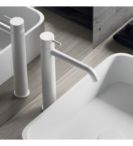 Hotbath Cobber Bateria umywalkowa jednouchwytowa wysoka Matt white CB003HC.WH