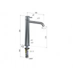 Hotbath Cobber Bateria umywalkowa jednouchwytowa wysoka Matt white CB003HC.WH