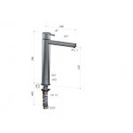 Hotbath Cobber Bateria umywalkowa jednouchwytowa wysoka Matt white CB003HS.WH