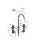 Hotbath Cobber Bateria umywalkowa 3-otworowa Aged iron CB033.AI