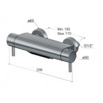 Hotbath Cobber Bateria wannowa termostatyczna ścienna z przełącznikiem i strumieniem wodospadu Brushed copper PVD B021.BCP