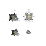 Hotbath Cobber Element podtynkowy rozdzielacza 2-drożnego HBCB7080