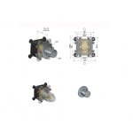 Hotbath Cobber Element podtynkowy zaworu podtynkowego HBCB7068