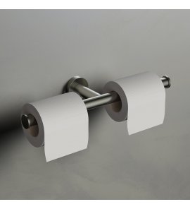 Hotbath Cobber Podwójny ścienna uchwyt na papier Brushed nickel CBA05.GN