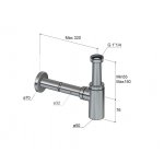 Hotbath Cobber Syfon umywalkowy Chrome P035.CR