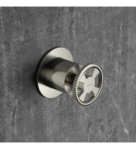 Hotbath Cobber@work Rozdzielacz podtynkowy 2-drożny element zewnętrzny Brushed nickel CW011.GN