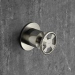 Hotbath Cobber@work Rozdzielacz podtynkowy 2-drożny element zewnętrzny Brushed nickel CW011.GN