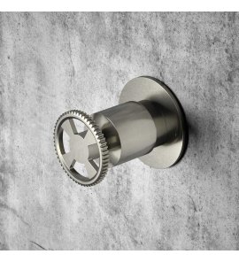 Hotbath Cobber@work Rozdzielacz podtynkowy 2-drożny element zewnętrzny Brushed nickel CW7080.GN