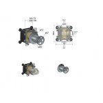 Hotbath Cobber@work Rozdzielacz podtynkowy 2-drożny element zewnętrzny Brushed nickel CW7080.GN