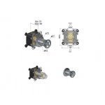 Hotbath Cobber@work Zawór odcinający podtynkowy element zewnętrzny Brushed nickel CW7068.GN