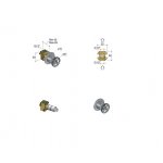 Hotbath Cobber@work Zawór podtynkowy element zewnętrzny Brushed nickel CW010H.GN