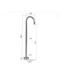 Hotbath Cobber Wylewka wannowa podłogowa Aged iron CB076.AI