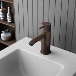 Hotbath Cobber X Bateria bidetowa jednouchwytowa Aged brass CX018.AB