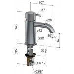 Hotbath Cobber X Bateria umywalkowa jednouchwytowa Aged iron CX003C.AI
