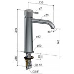 Hotbath Cobber X Bateria umywalkowa jednouchwytowa wysoka Aged iron CX003MC.AI