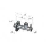 Hotbath Cobber Zawór kątowy z filtrem Chrome P2002.CR