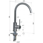 Hotbath Fellow Bateria zlewozmywakowa jednouchwytowa Brushed brass PVD CX040.BBP