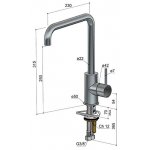 Hotbath Fellow Bateria zlewozmywakowa jednouchwytowa Brushed brass PVD CX041.BBP WIETRZENIE MAGAZYNÓW!!