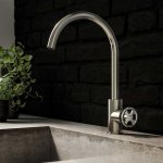 Hotbath Fellow Bateria zlewozmywakowa jednouchwytowa Brushed nicke CW040.GN