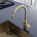 Hotbath Fellow Bateria zlewozmywakowa jednouchwytowa Brushed brass PVD CX040.BBP