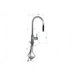 Hotbath Fellow Bateria zlewozmywakowa z wyjmowaną wylewką Chrom FKM12.CR