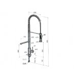 Hotbath Fellow Bateria zlewozmywakowa z obrotową wylewką Chrome FKM17.CR