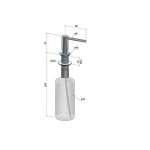 Hotbath Fellow Dozownik mydła w płynie podblatowy Brushed nickel CBA21.GN