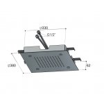 Hotbath Mate Deszczownica podtynkowa z dyszami mgiełkowymi 38x38 cm Chrome M194.CR