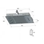 Hotbath Mate Deszczownica podtynkowa z wylewką kaskadową z dyszami mgiełkowymi 48x63 cm z oświetleniem LED Chrome M190.CR