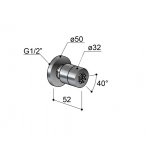 Hotbath Mate Głowica prysznicowa ścienna Chrome M122.CR
