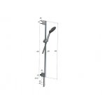 Hotbath Mate Zestaw prysznicowy na drążku ściennym Chrom M274.CR