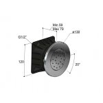 Hotbath Mate Podtynkowa dysza Chrome M130.CR