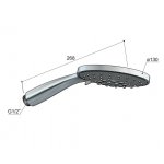 Hotbath Mate Słuchawka prysznicowa Ø 13 cm z 3 strumieniami Chrome M376.CR