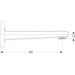 Ideal Standard Archimodule Wylewka wannowa ścienna 190 mm chrom A1513AA