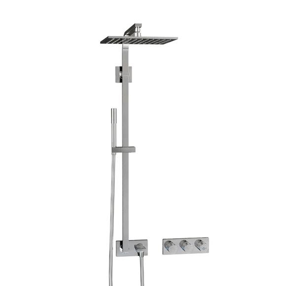 Ideal Standard Archimodule Zestaw natryskowy z deszczownicą i słuchawką na drążku A1558AA