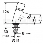 Ideal Standard Avon 21 Bateria umywalkowa stojąca 2-otworowa chrom B8267AA