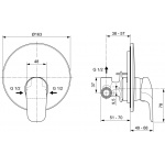 Ideal Standard Ceraflex Bateria natryskowa podtynkowa A6757AA