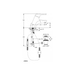 Ideal Standard Ceramix Blue Bateria umywalkowa stojąca z wyciąganą wylewką chrom A5654AA