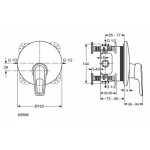 Ideal Standard Ceramix Blue Bateria prysznicowa podtynkowa chrom A5666AA