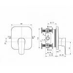 Ideal Standard Ceraplan III Bateria natryskowa podtynkowa chrom A6114AA