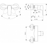 Ideal Standard Ceraplan III Bateria natryskowa ścienna B0716AA