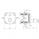 Ideal Standard Ceraplus Elektroniczna bateria natryskowa ścienna, z uchwytem temperatury/zasilanie bateria A6155AA