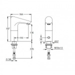 Ideal Standard Ceraplus Bateria umywalkowa elektroniczna na wodę zmieszaną/zasilanie baterią chrom A4151AA