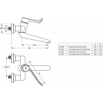 Ideal Standard Ceraplus Bateria umywalkowa natynkowa z przedłużonym uchwytem i wylewką chrom B8225AA
