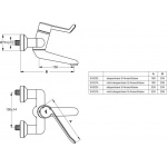 Ideal Standard Ceraplus Bateria umywalkowa natynkowa z przedłużonym uchwytem 18 cm chrom B8314AA