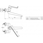 Ideal Standard Ceraplus Bateria umywalkowa natynkowa z przedłużonym uchwytem i wylewką chrom B8318AA