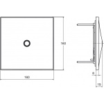 Ideal Standard Ceraplus Czujnik modułu sterowania pisuaru chrom A3732XJ