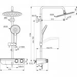 Ideal Standard Ceratherm S200 Zestaw prysznicowy termostatyczny ścienny z deszczownicą chrom A7331AA